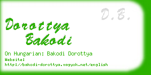 dorottya bakodi business card